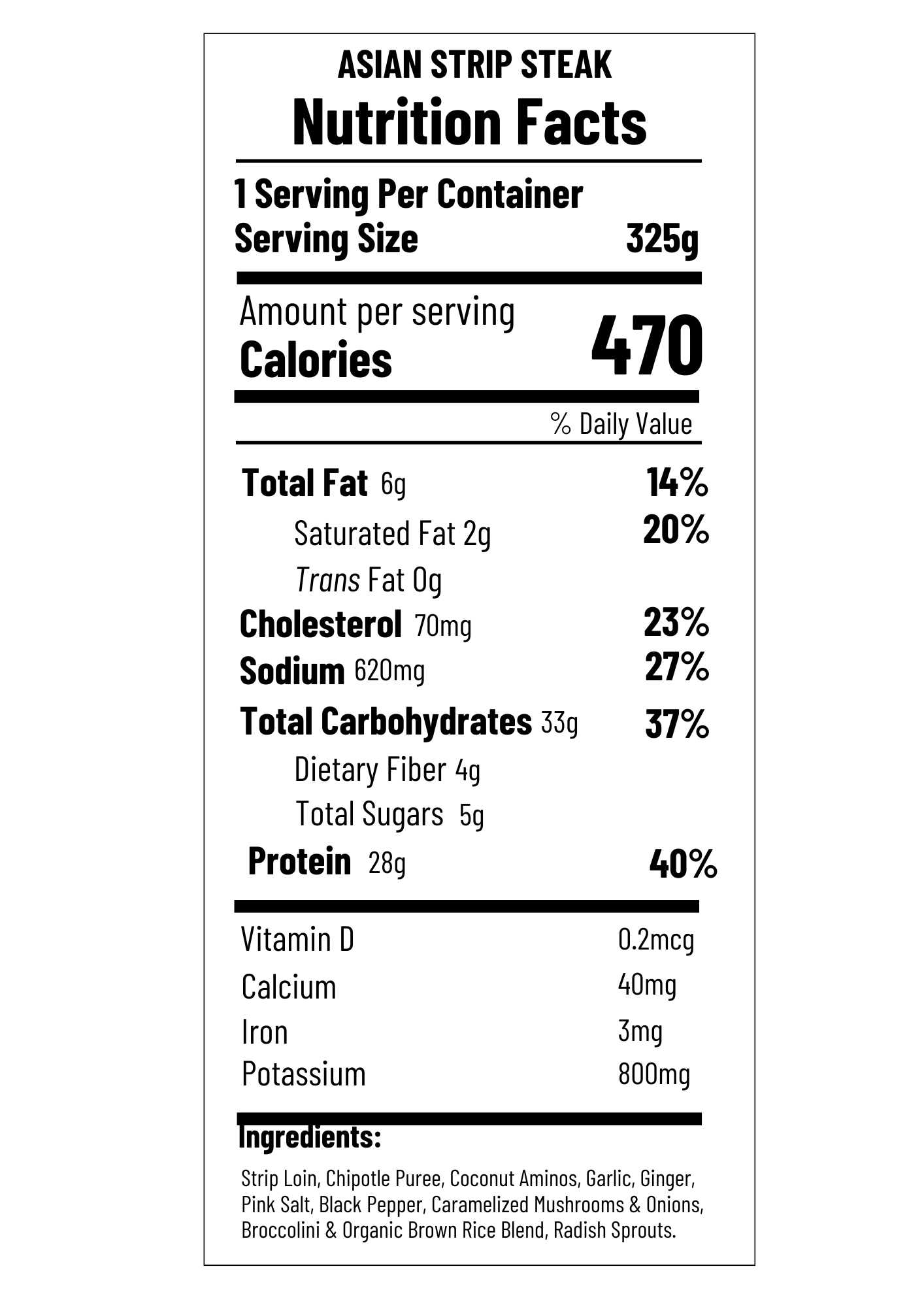 Asian Strip Steak (FB)