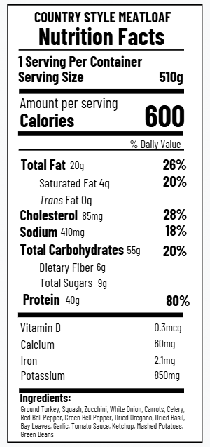 Country Style Meatloaf (FF)