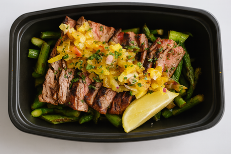 Pan Seared Flank Steak w/Organic Tomato Chutney