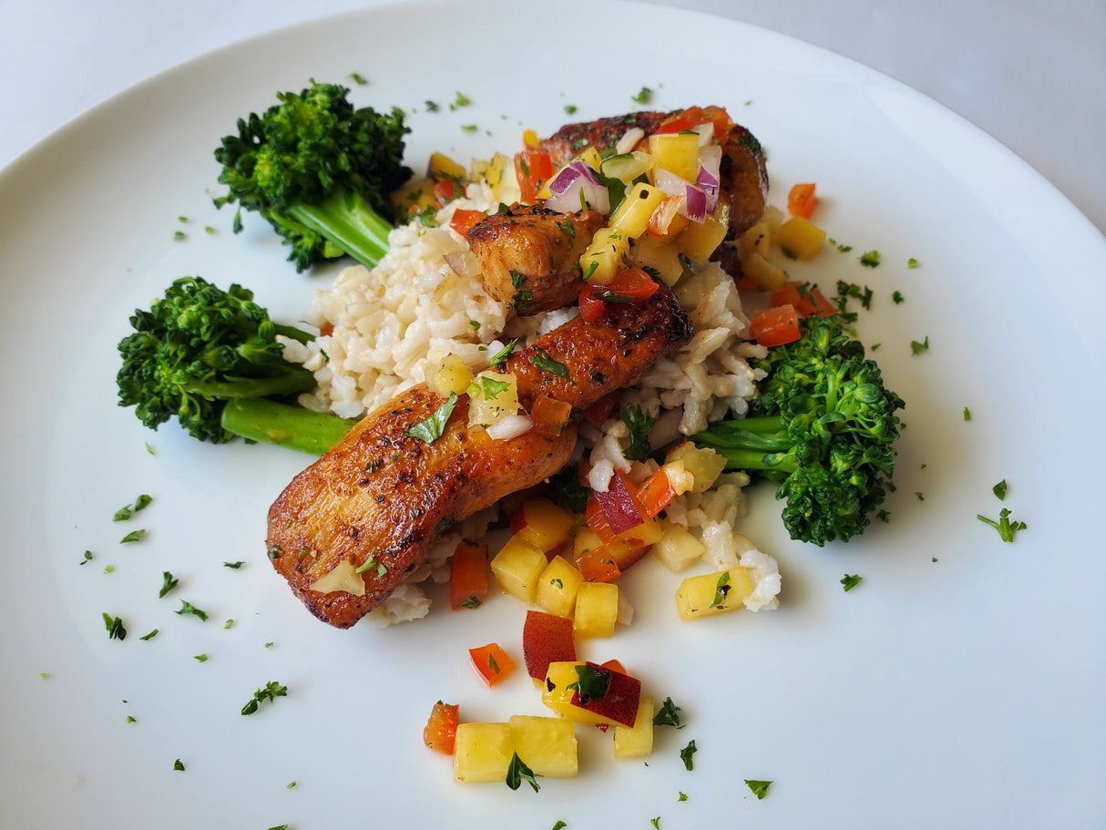 Cilantro Lime Chicken w/ Peach Salsa