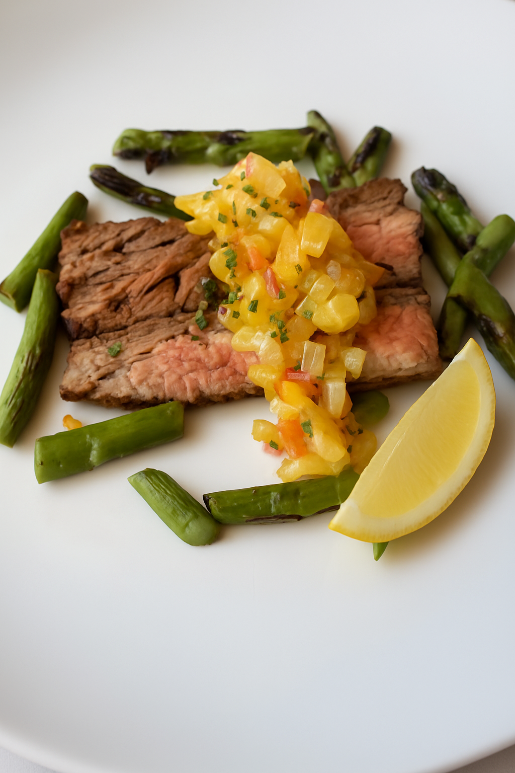 Pan Seared Flank Steak w/Organic Tomato Chutney