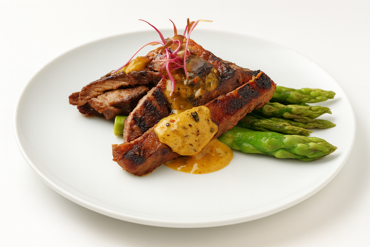 Vegetarian Mustard and Rosemary Soy Strip Steak (FB)