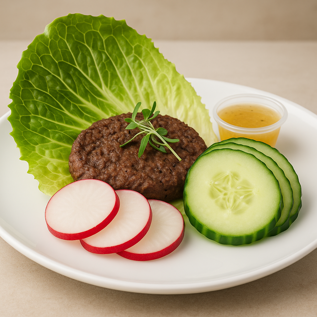 Vegetarian Asian Spiced Impossible Burger (FB)