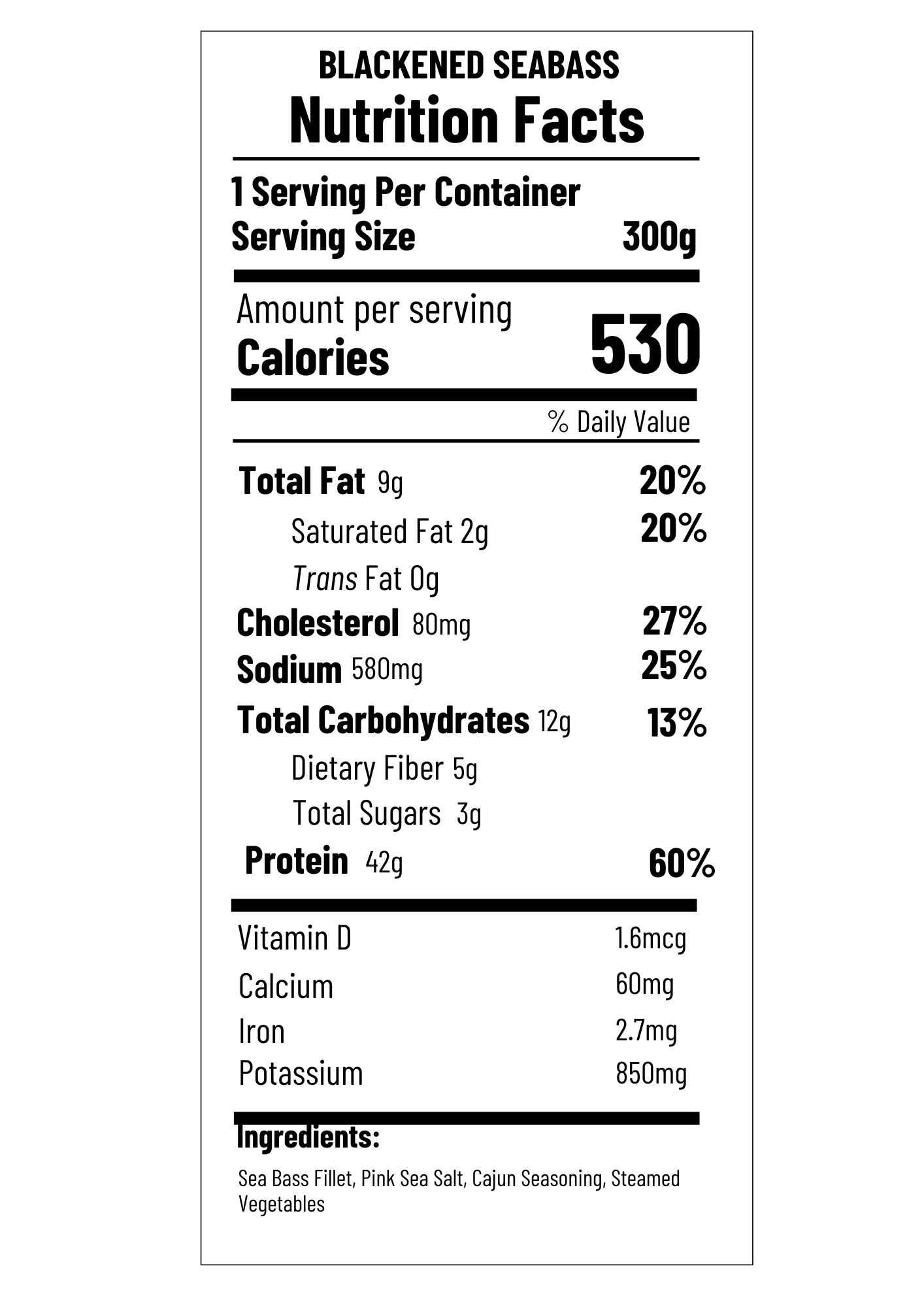Blackened Sea Bass (FB)