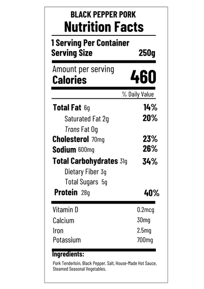 Black Pepper Pork - (FB)