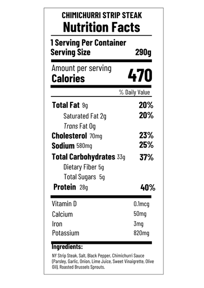 Chimichurri Strip Steak (FB)
