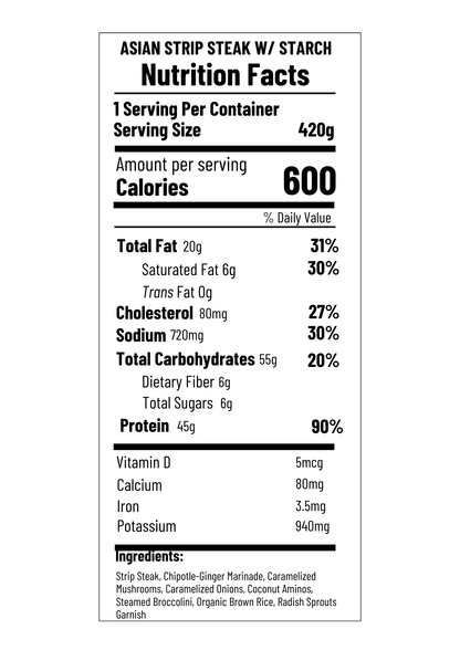Asian Strip Steak (FF)