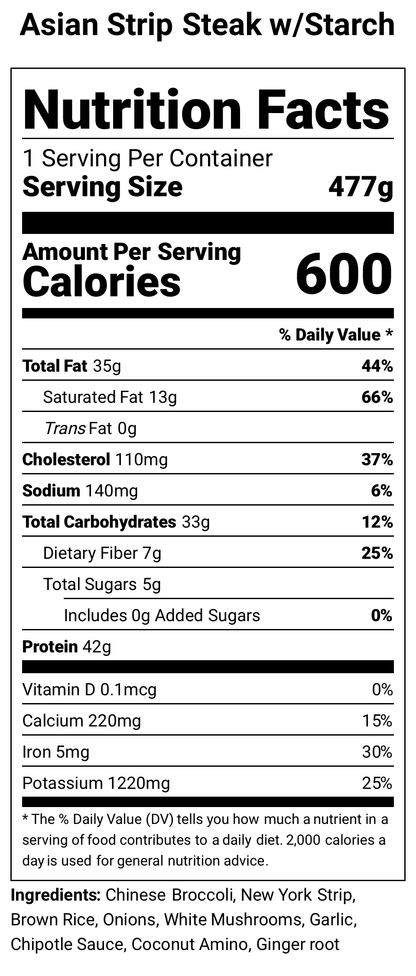 Asian Strip Steak (FF)