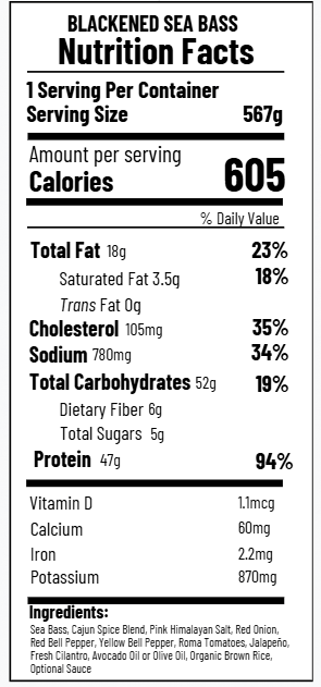 Blackened Sea Bass (FF)