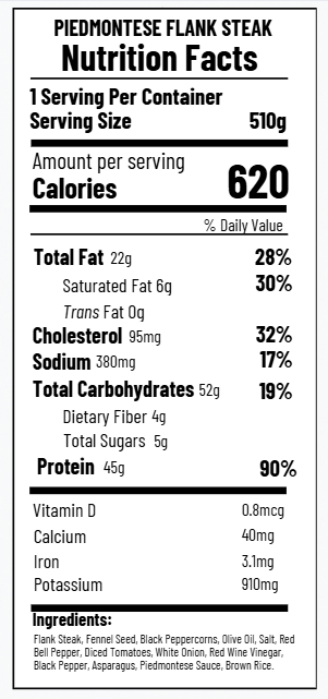 Piedmontese Flank Steak (FF)