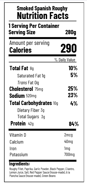 Spanish Smoked Roughy Filet - Delicately Flavored (FB)